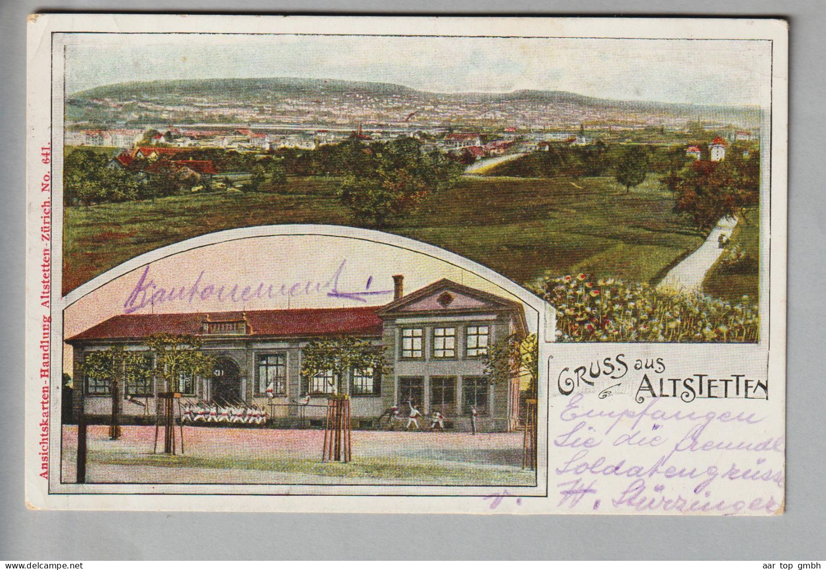 AK CH ZH Zürich-Altstetten 1911-10-04 Foto #641 Feldpost - Zürich