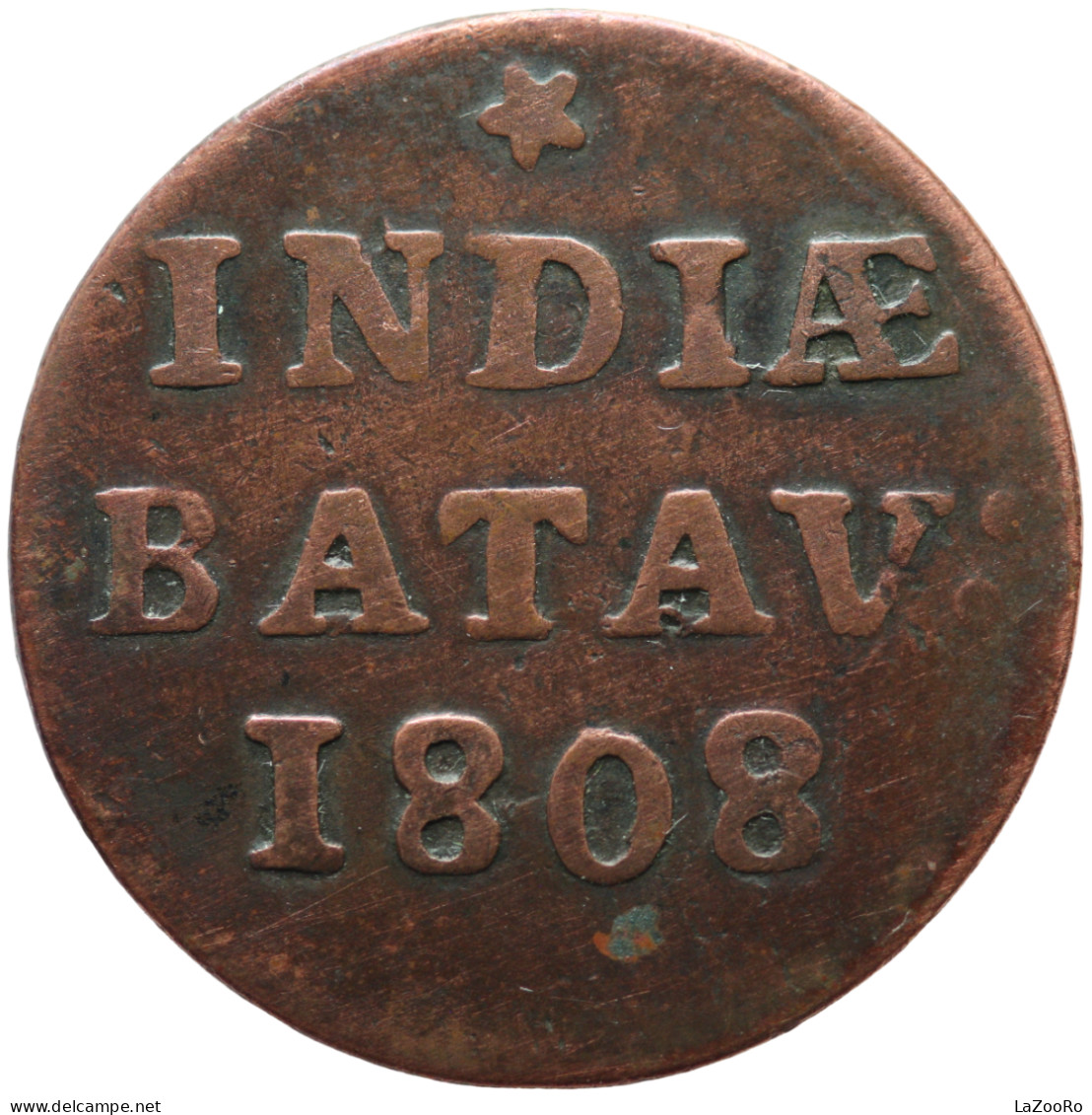 LaZooRo: Dutch East Indies Batavian Republic 1 Duit 1808 - Indes Néerlandaises