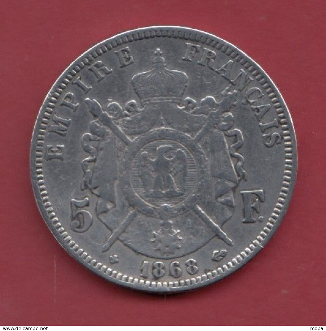 5 Francs (Argent)--- Napoléon III--1868BB--- Dans L 'état (3) - 5 Francs