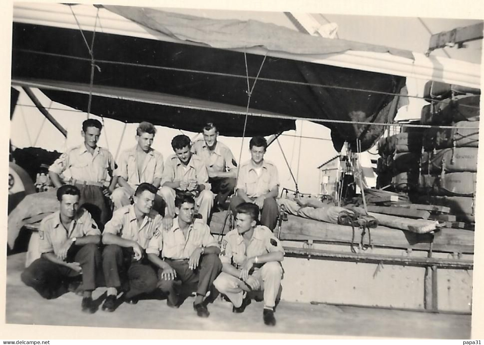 Groupe De Jeunes Hommes Militaires 1958 - Personas Anónimos