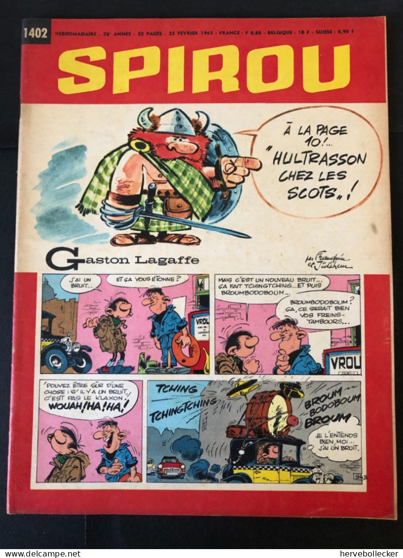 Spirou Hebdomadaire N° 1402 -1965 - Spirou Magazine