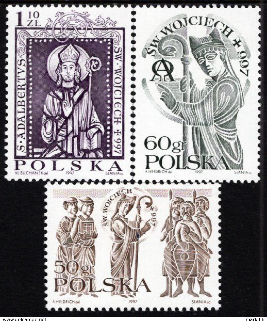 Poland - 1997 - St. Adalbert - Mint Stamp Set - Unused Stamps