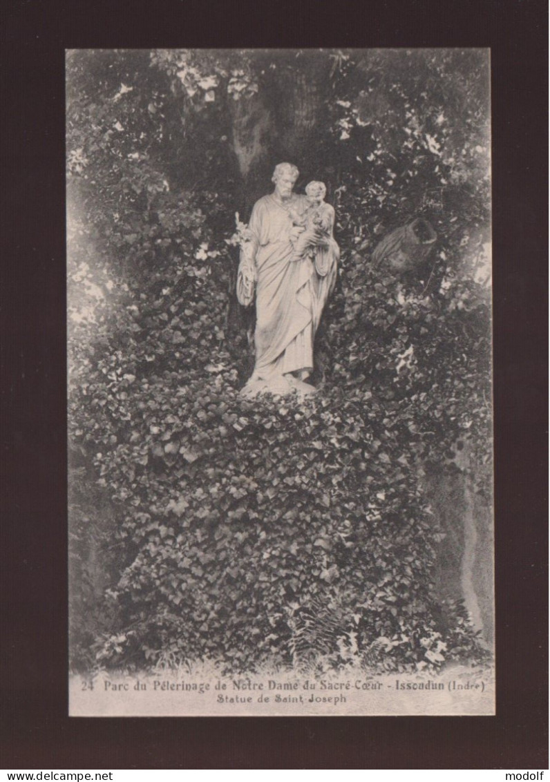 CPA - 36 - Issoudun - Parc Du Pélerinage De Notre-Dame Du Sacré-Coeur - Statue De Saint-Joseph - Circulée - Issoudun