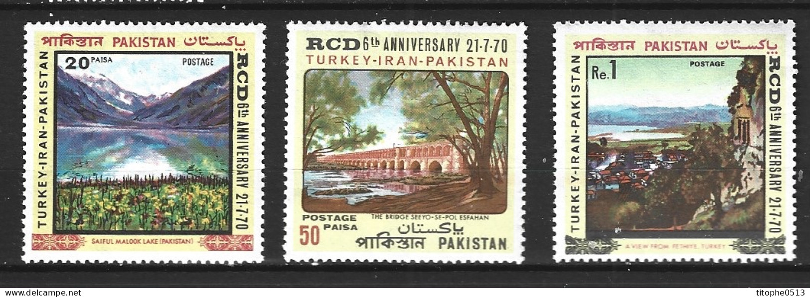 PAKISTAN. N°287-9 De 1970. Accord De Coopération. - Pakistán