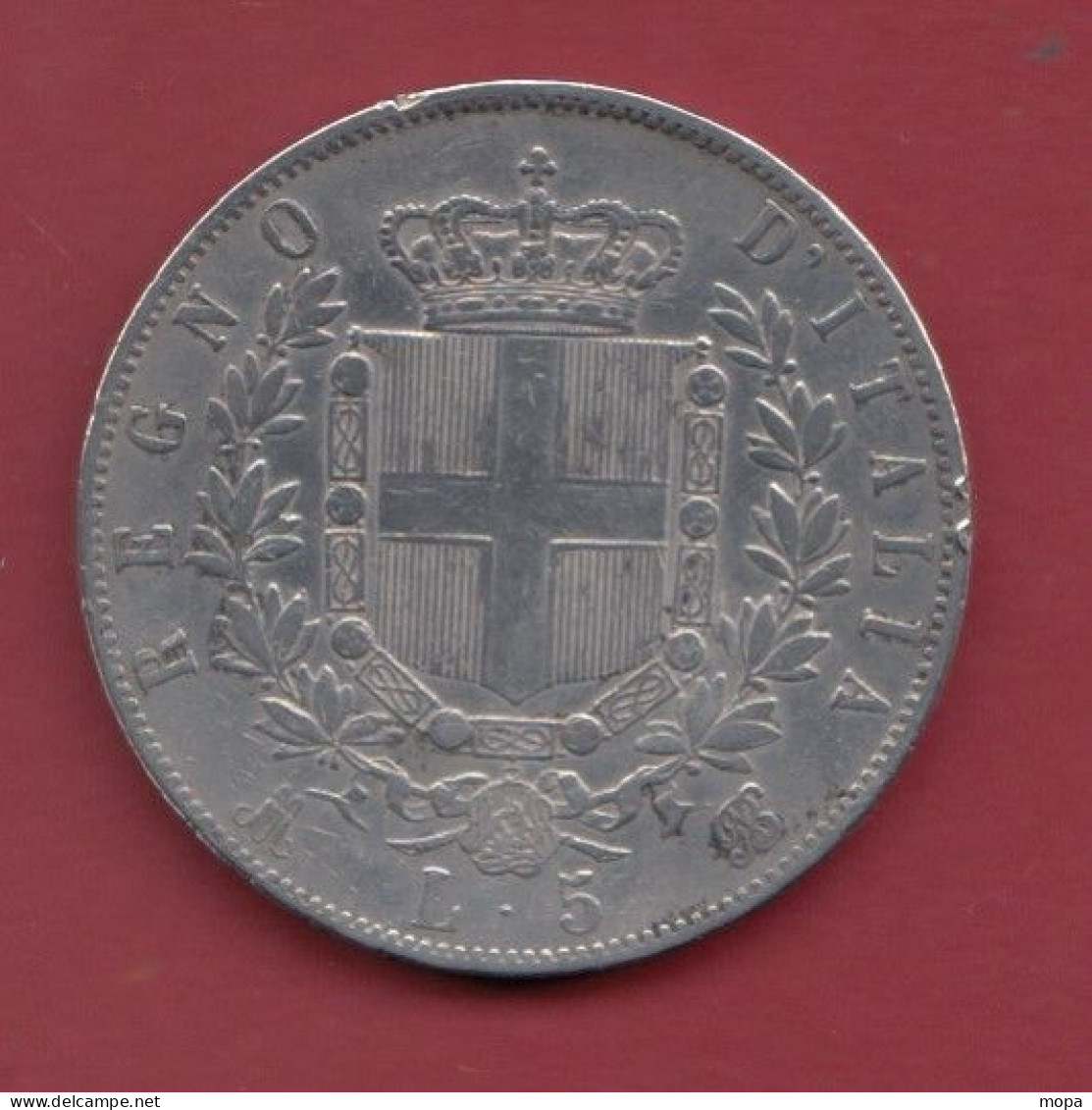 5 Lires (Argent)---Victor Emmanuel II--1872M--- Dans L 'état (4) - 1861-1878 : Vittoro Emanuele II