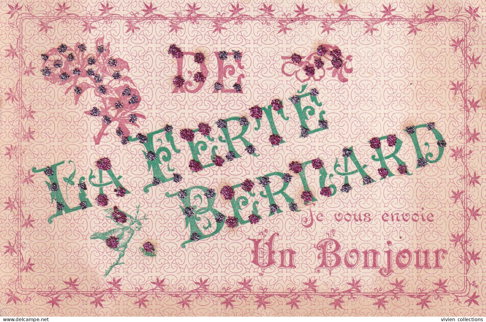 De La Ferte Bernard (72 Sarthe) Je Vous Envoie Un Bonjour Circulée Cachet De La Gare 1908 - La Ferte Bernard