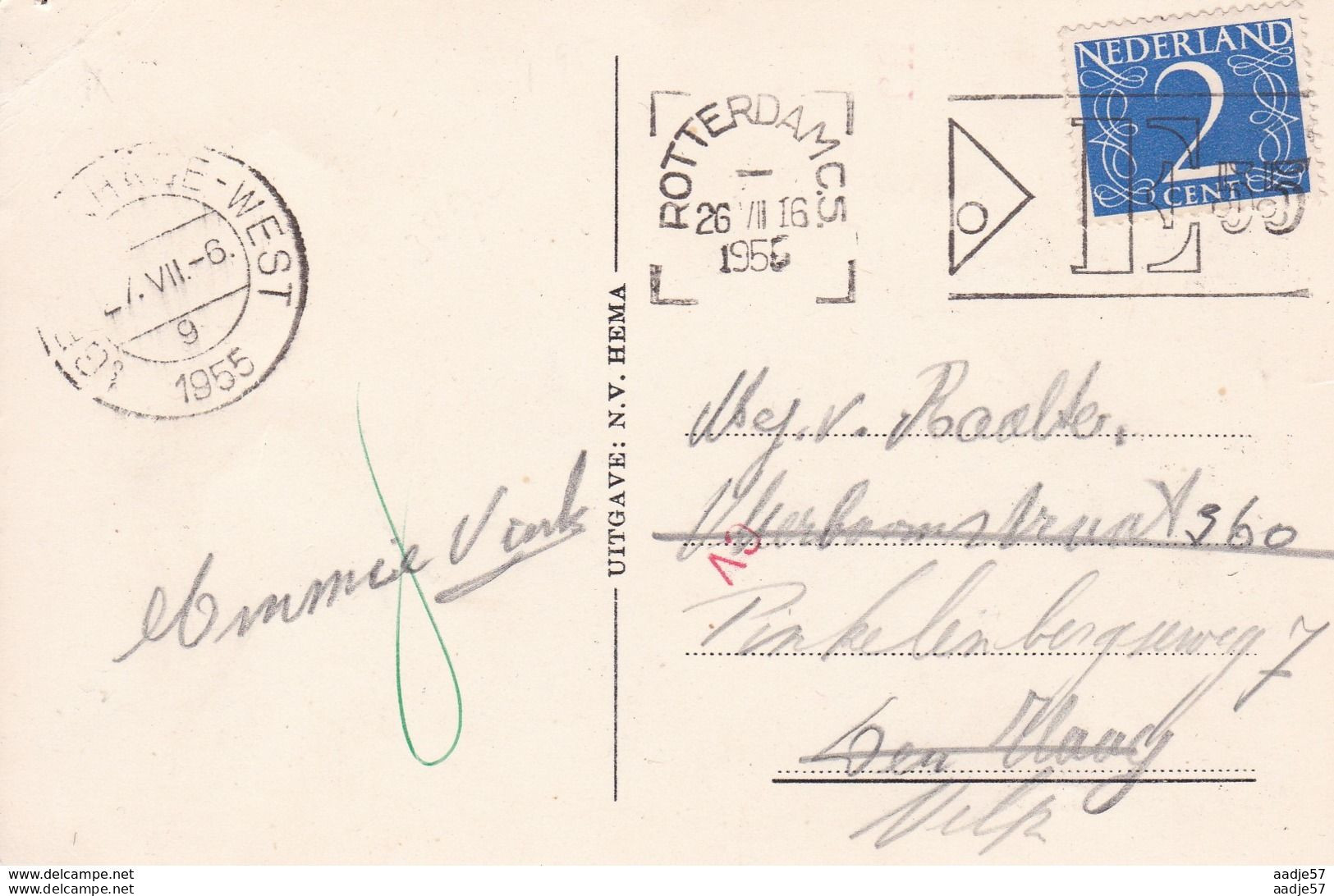 Netherlands Pays Bas Rotterdam Lijnbaan Stempel E55 1955 - Rotterdam