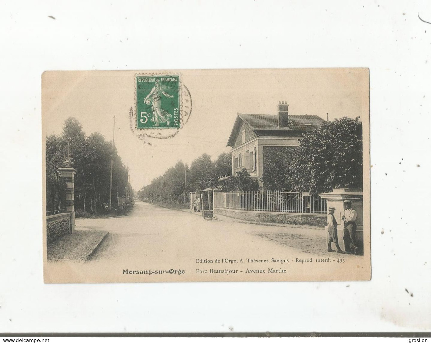 MORSANG SUR ORGE 493  PARC BEAUSEJOUR AVENUE MARTHE 1911 - Morsang Sur Orge