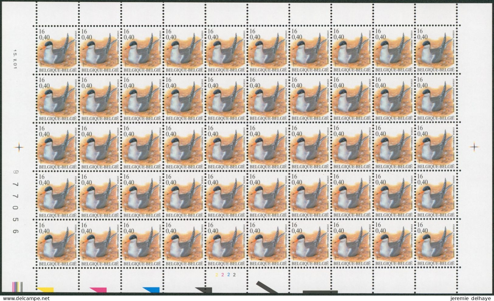 Collection / Collectie BUZIN (Oiseaux / Vogels) - Feuille F3011** (MNH) Planche, Plaatnummer 2 Date 2001 - 2001-2010