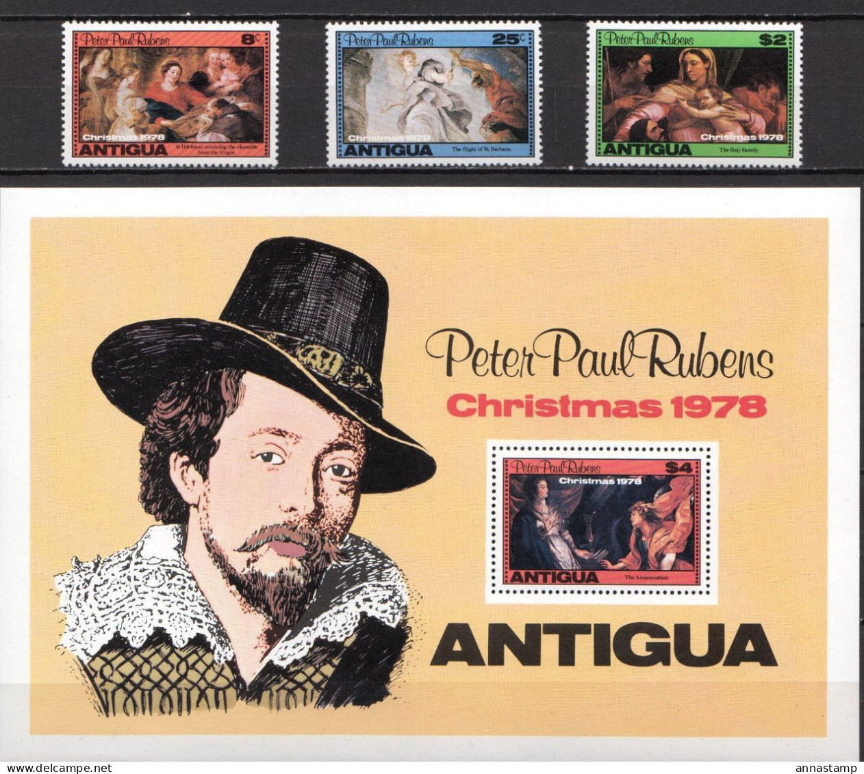 Antigua MNH Set And SS - Rubens