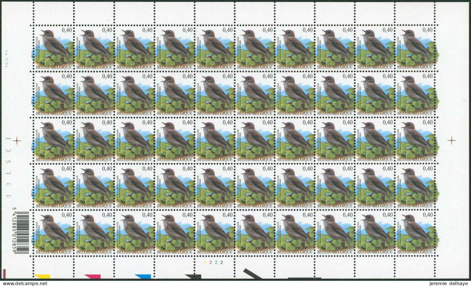 Collection / Collectie BUZIN (Oiseaux / Vogels) - Feuille F3265** (MNH) Planche, Plaatnummer 2 Date 2004 - 2001-2010