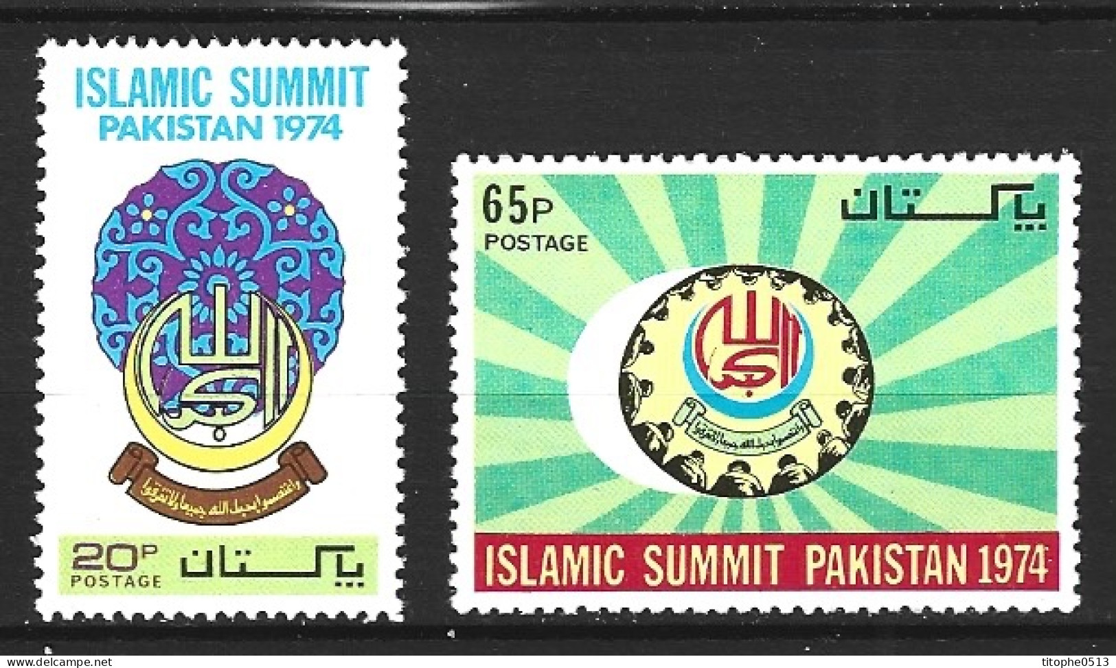 PAKISTAN. N°359-60 De 1974. Sommet Islamique. - Islam