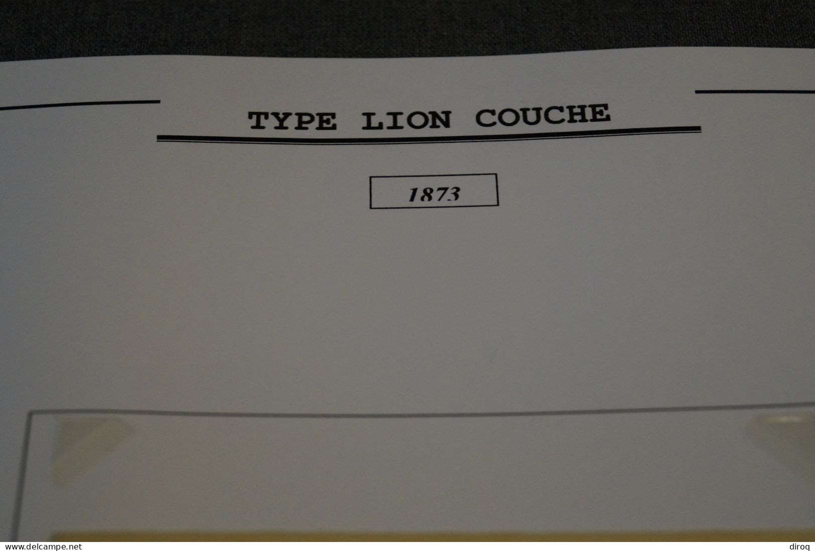 Type Lion Couché 1873, Une Cartes N° 5 Pour Collection Voir Photos - Briefkaarten 1871-1909