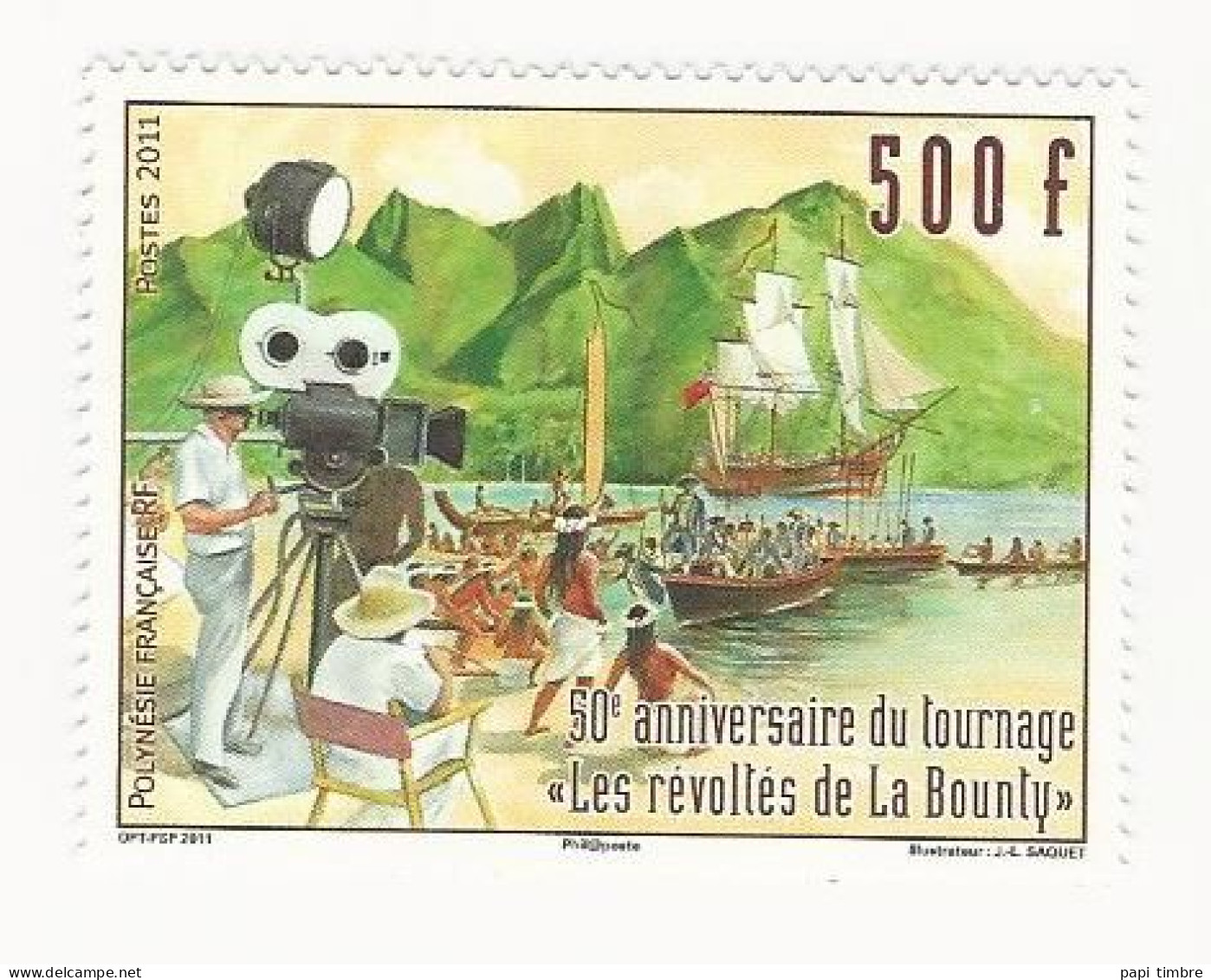 Polynésie-2011-Cinquantenaire Du Tournage Du Film "Les Révoltés Du Bounty" - N° 972 ** - Unused Stamps