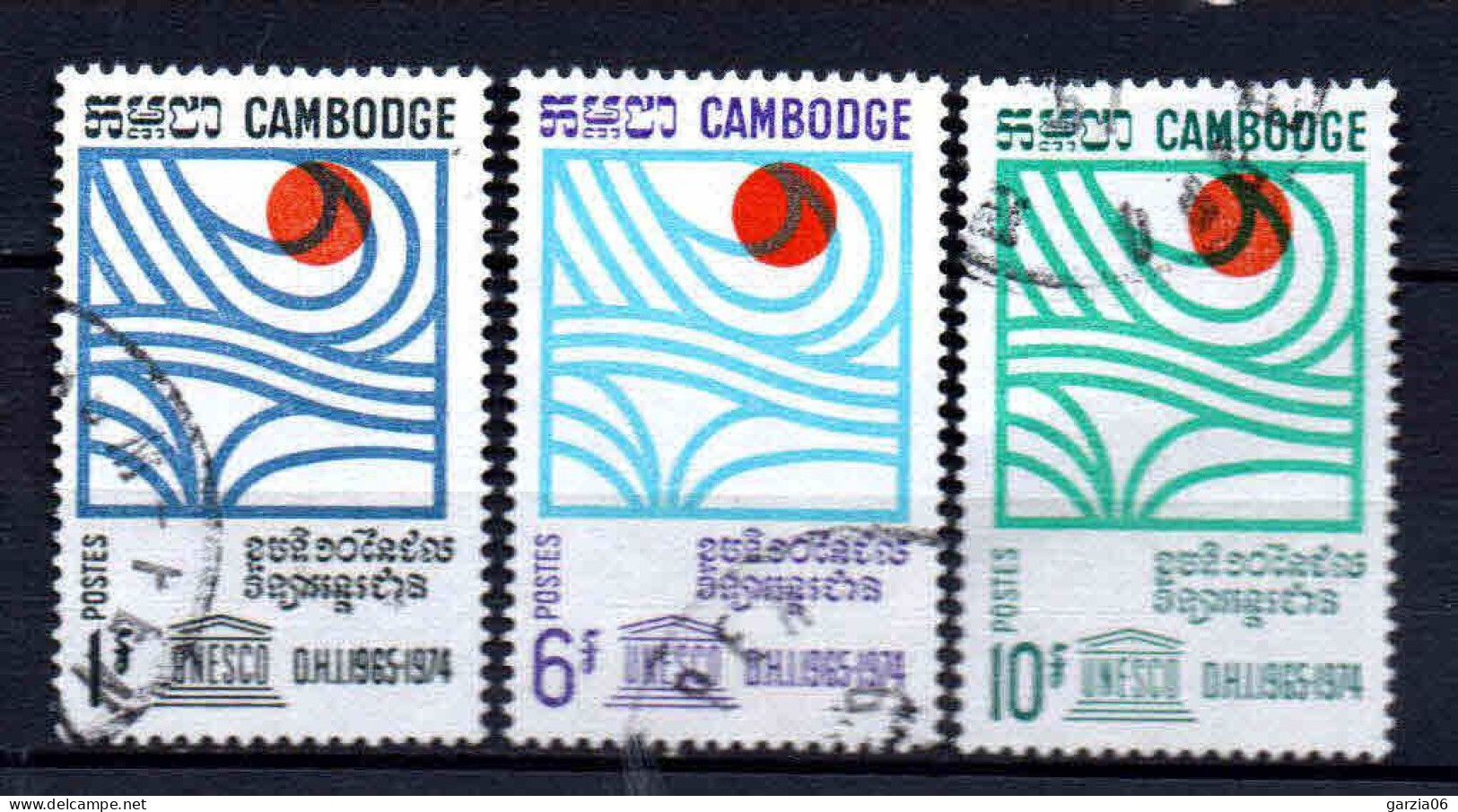 Cambodge - 1967  - Hydrologie  - N° 200 à 202    -  Oblit - Used - Kambodscha