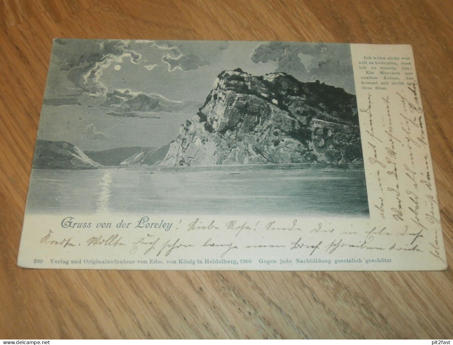 AK Loreley Nach Christazhofen , 1901 , Alte Ansichtskarte , Postkarte !!! - St. Goar