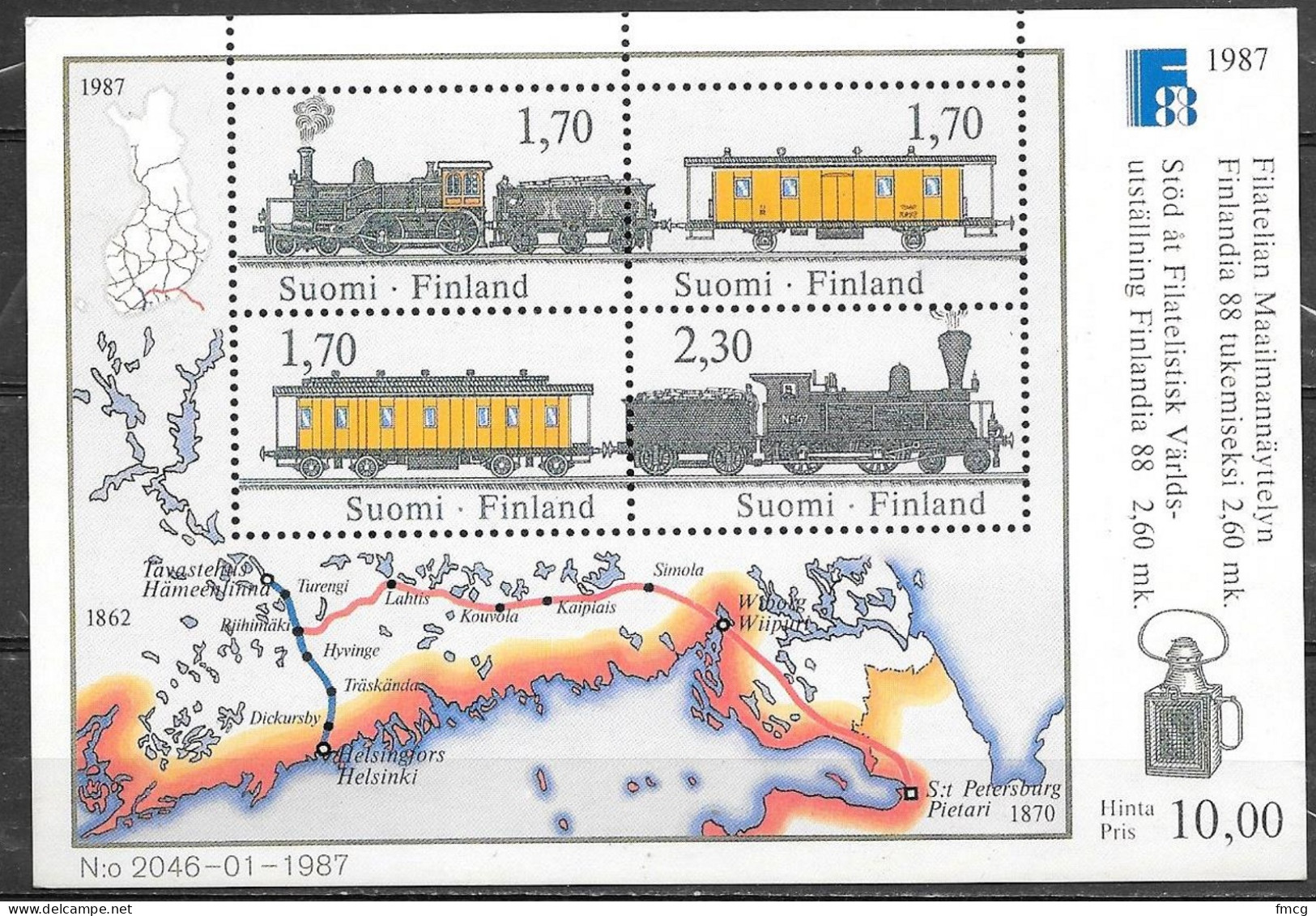 Finland, Stamps, Finlandia 1987, Unused - Timbres (représentations)