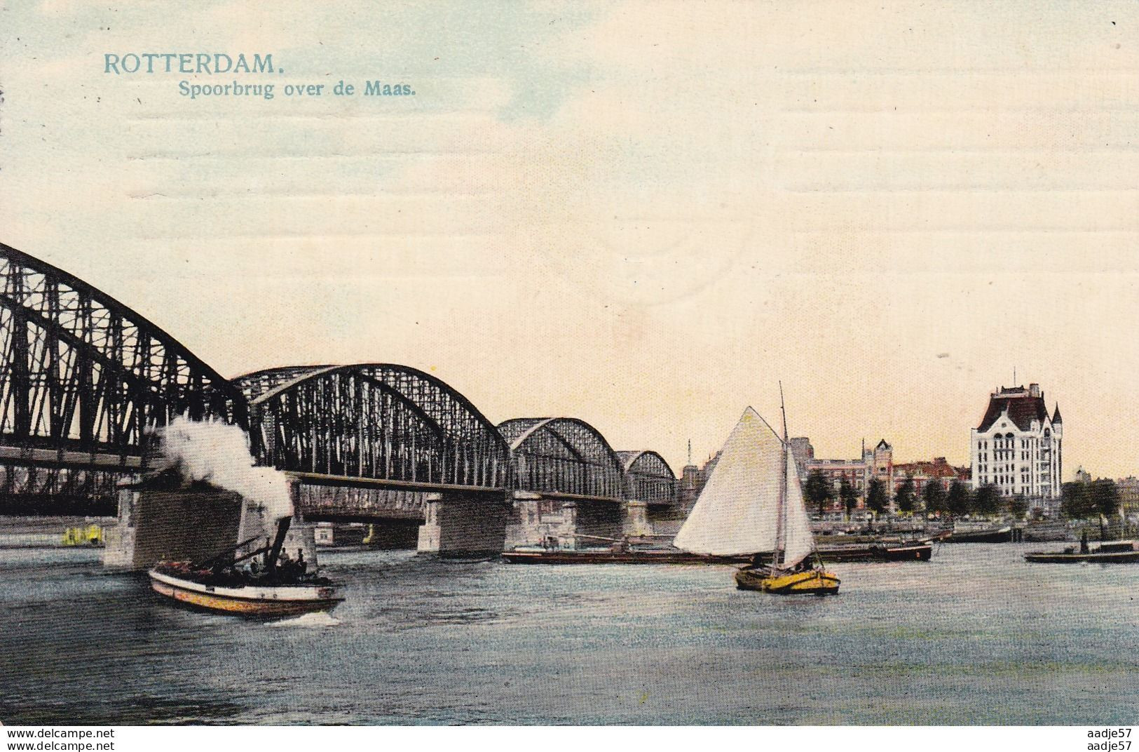 Netherlands Pays Bas Rotterdam Spoorbrug Over De Maas 1909 - Rotterdam