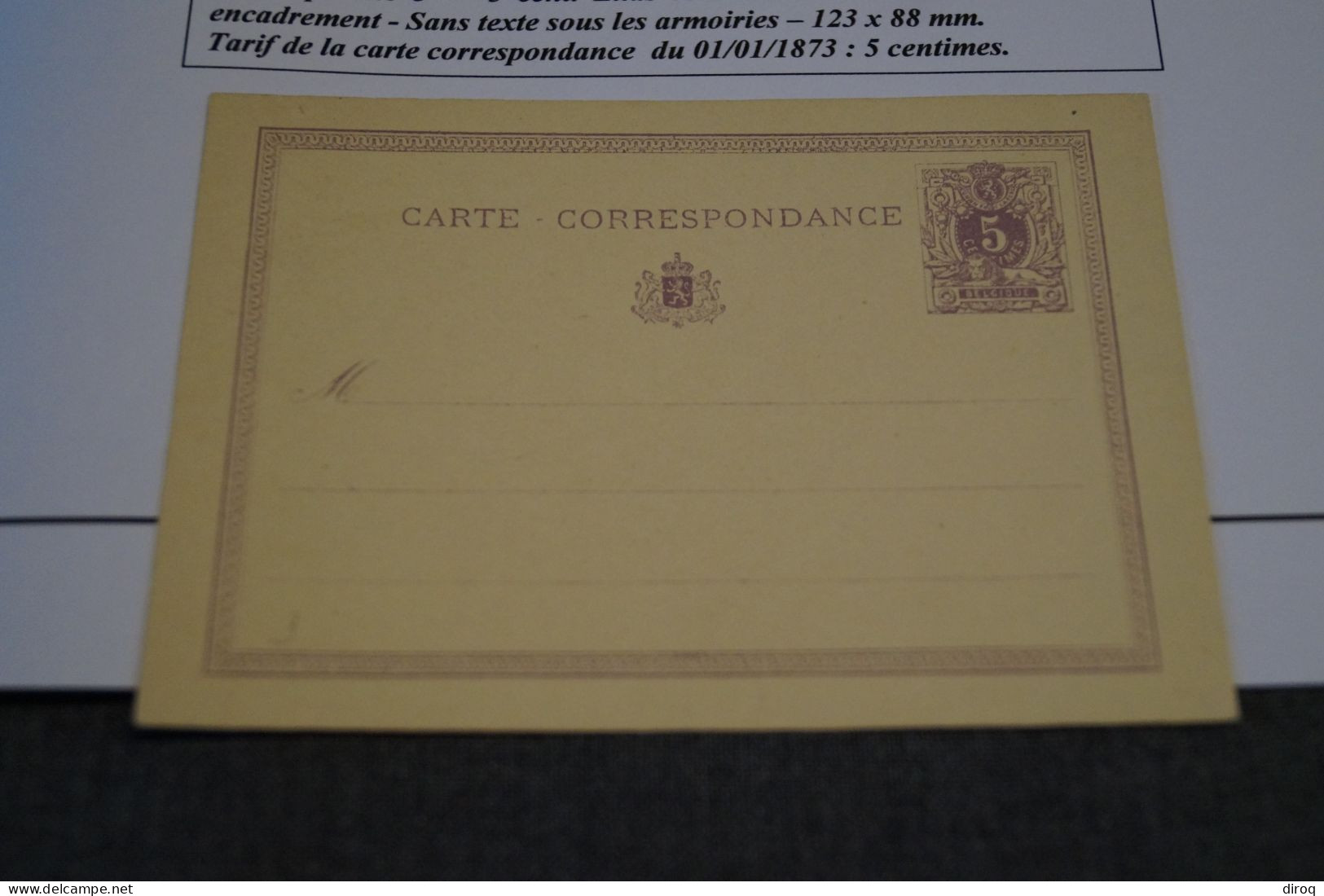 Type Lion Couché 1873, Deux Cartes N° 3 ,oblitération De 1875,pour Collection Voir Photos - Cartes Postales 1871-1909