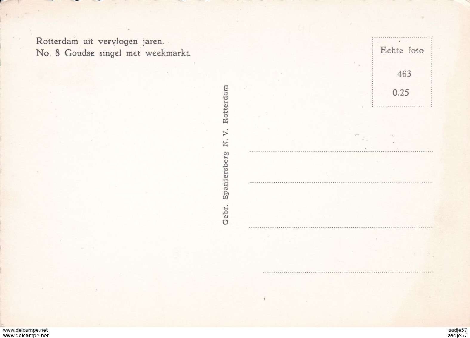 Netherlands Pays Bas Rotterdam Goudsesingel Met Weekmarkt Heruitgave Tramway - Rotterdam