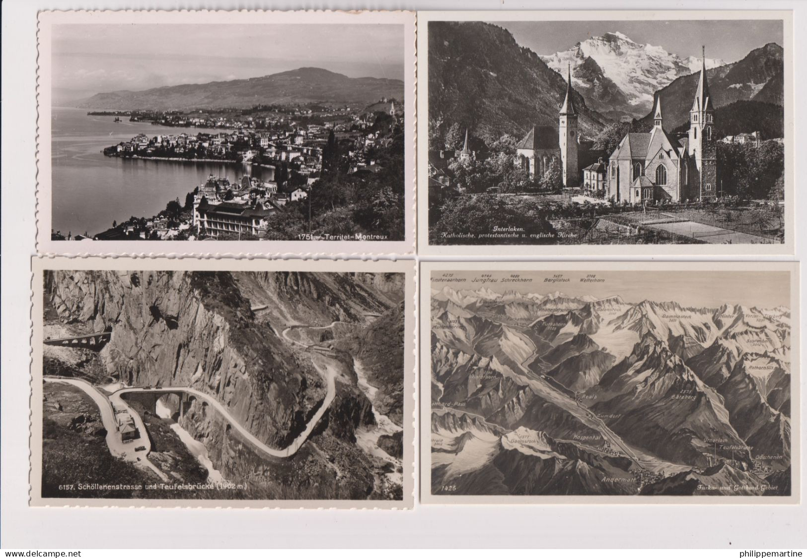 Suisse - Lot De 20 CPSM Neuves (Montreux, Interlaken, Boncourt, Gletsch, Wilderswil....) - Collections & Lots