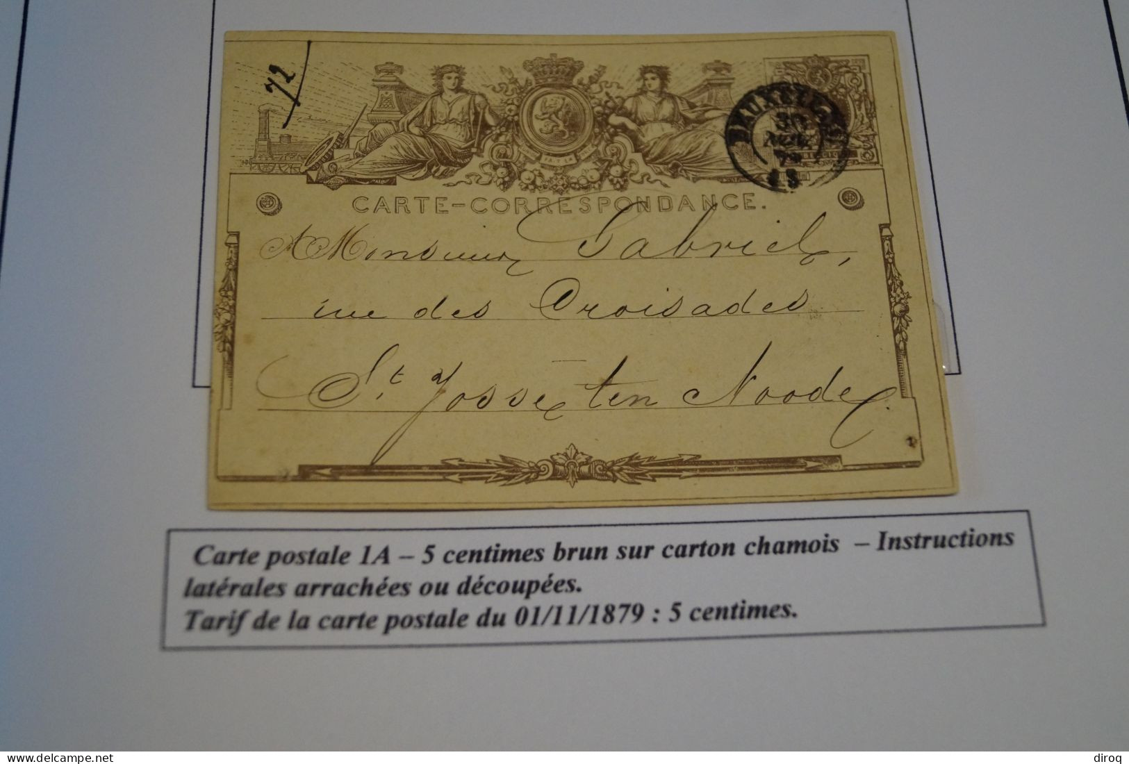 Type Allégorie 1872, Deux Cartes N° 1 A Publicité De Eecloo,pour Collection Voir Photos - Postcards 1871-1909