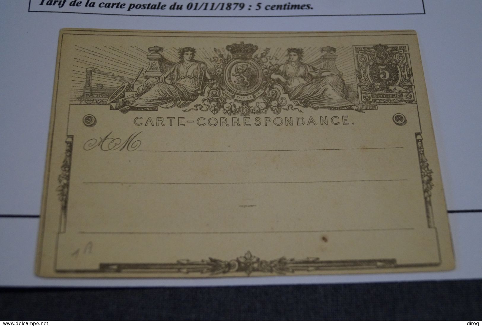 Type Allégorie 1872, Deux Cartes N° 1 A Publicité De Eecloo,pour Collection Voir Photos - Cartes Postales 1871-1909