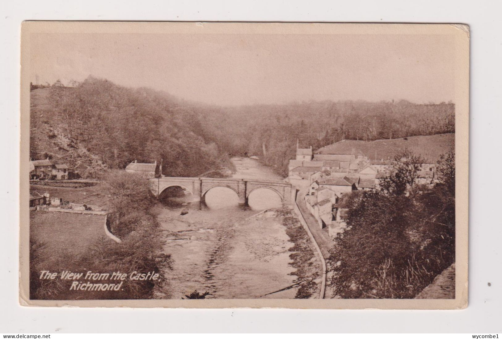 ENGLAND - Richmond View From The Castle Used Vintage Postcard - Andere & Zonder Classificatie