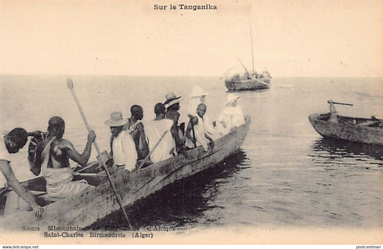 Tanzania - White Sisters On Lake Tanganyika In A Native Pirogue - Publ. Missionary Sisters Of Our-Lady Of Africa In Birm - Tanzanía