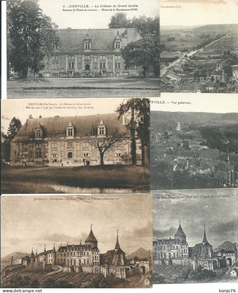 Joinville (52) - Lot 9 Cartes : Monument , Vue Générale, Le Vieux Château, Château Du Grand Jardin - Joinville