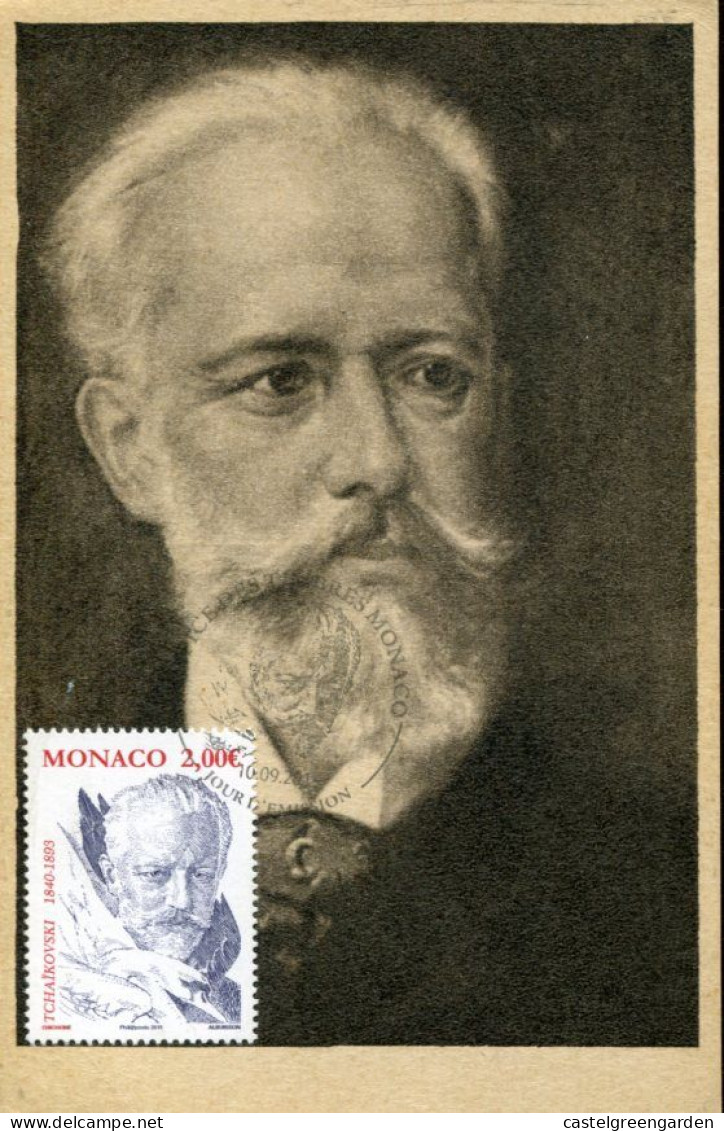 X0435 Monaco, Maximum 2015 The Russian Music Composer Pyotr Ilyich Tchaikovsky, Vintage Card - Music