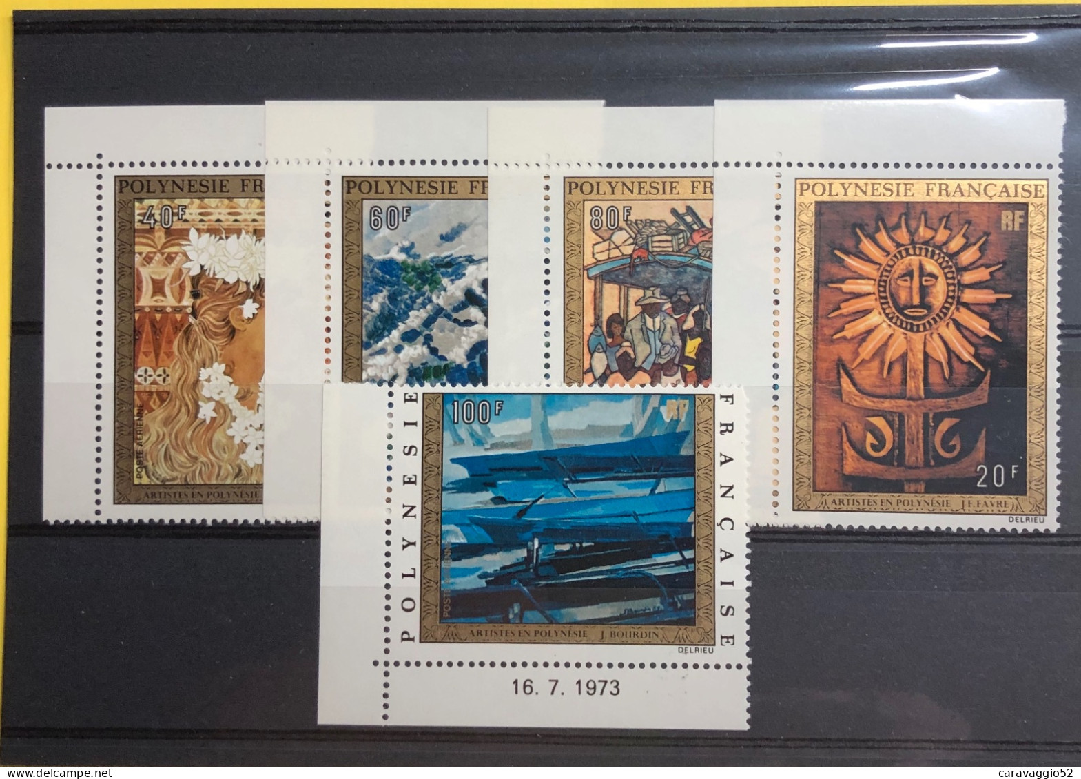 1973 ARTISTI POLINESIANI SERIE COMPLETA NUOVA GOMMA INTEGRA - Unused Stamps