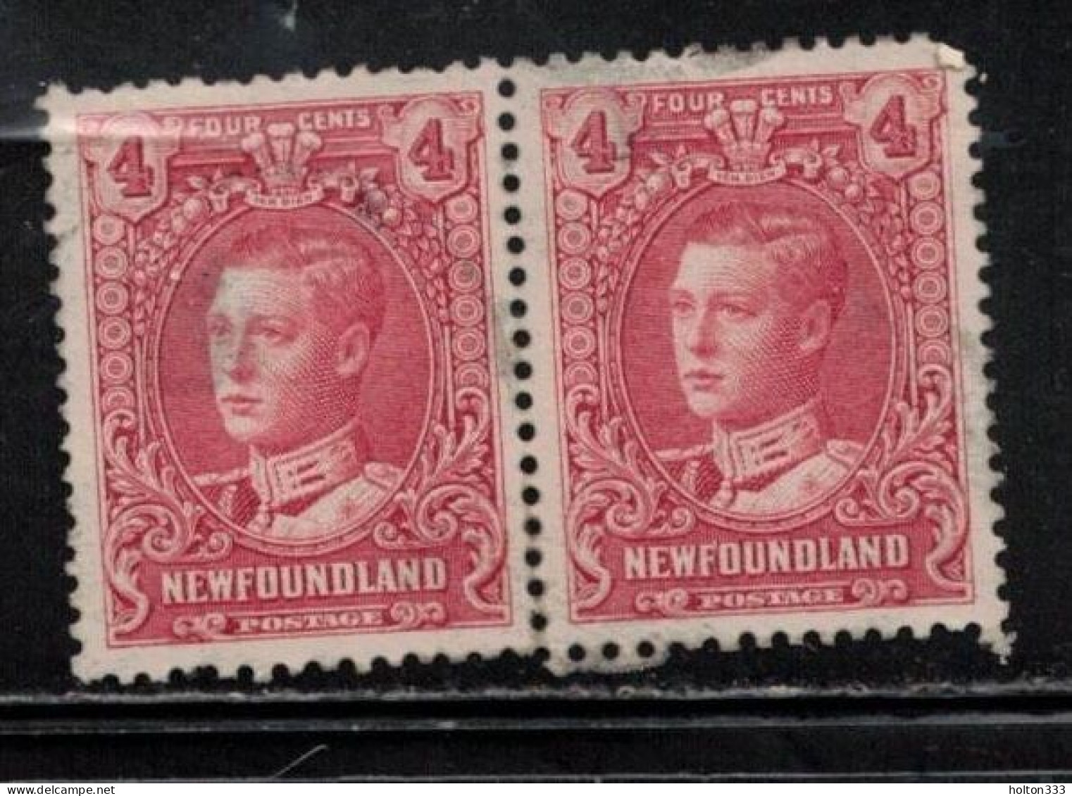 NEWFOUNDLAND Scott # 166 Used Pair - Prince Of Wales (Later KEVIII) - 1908-1947
