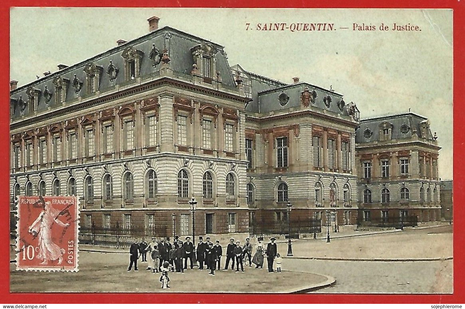 Saint-Quentin (02) Palais De Justice 2scans Carte Animée - Saint Quentin