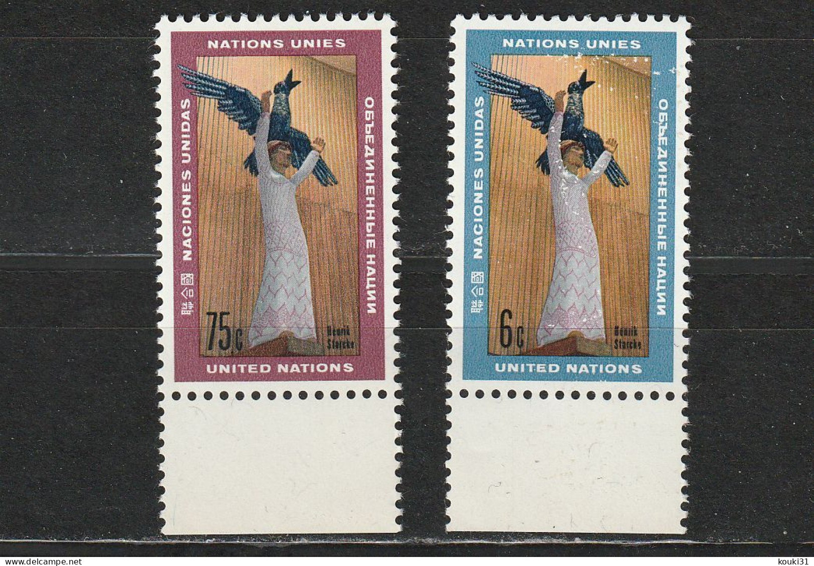 Nations Unies ( New-York ) YT 177/8 ** : Statues D'Henri Starke - 1968 - Unused Stamps
