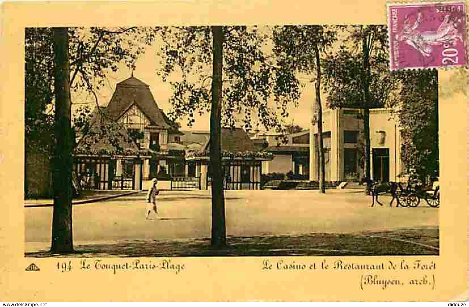 62 - Le Touquet - Le Casino Et Le Restaurant De La Forêt - Animé - Ecrite En 1924 - CPA - Voir Scans Recto-Verso - Le Touquet