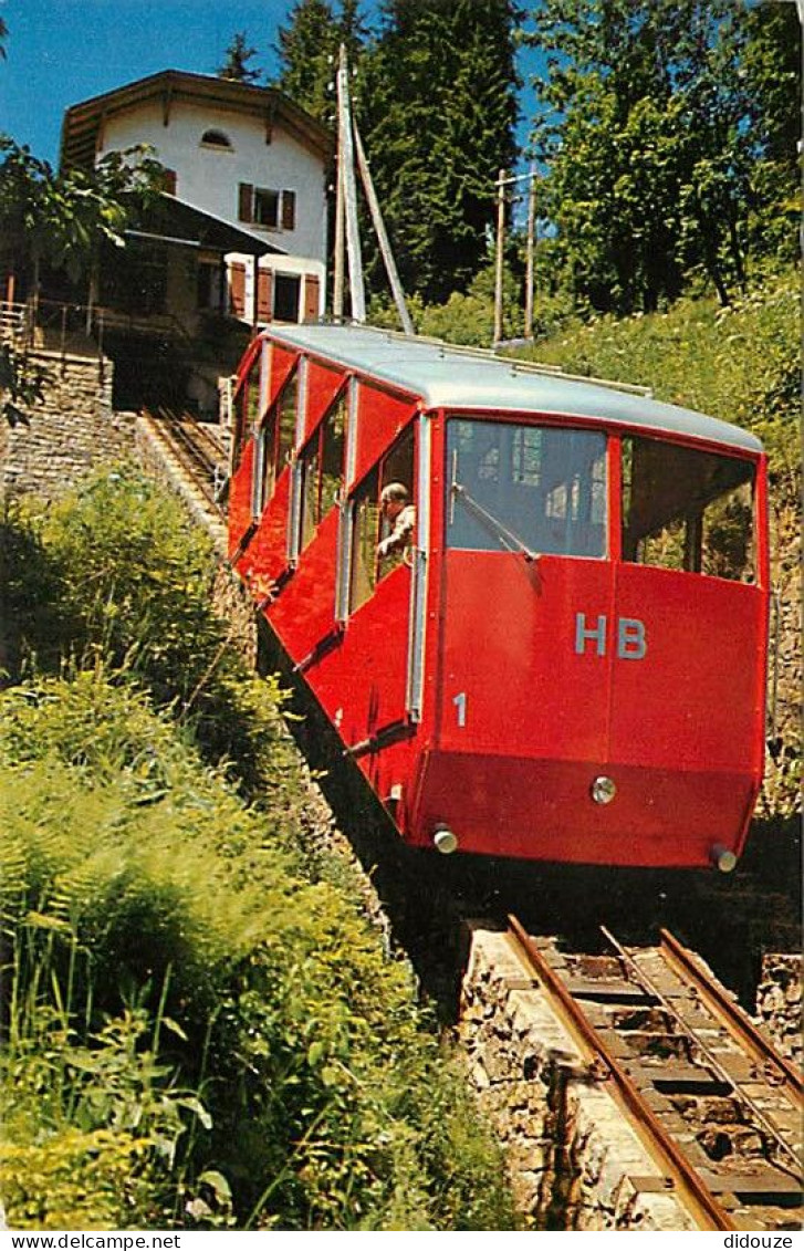 Trains - Funiculaires - Interlaken - Station Harderkulm 1306 M - CPSM Format CPA - Carte Neuve - Voir Scans Recto-Verso - Funicular Railway