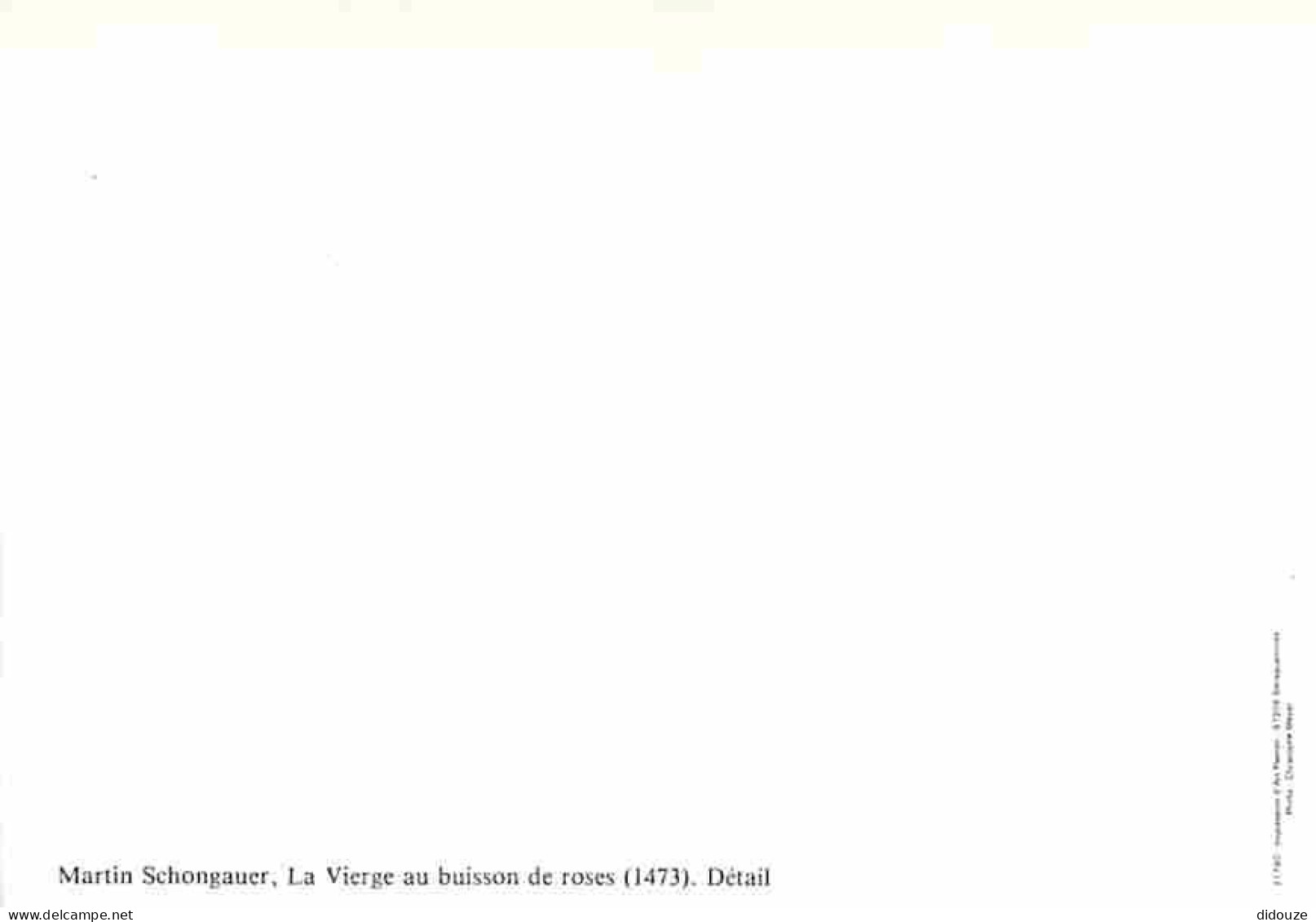 Art - Peinture Religieuse - Martin Schongaueuer - La Vierge Au Buisson De Roses - Détail - CPM - Voir Scans Recto-Verso - Paintings, Stained Glasses & Statues