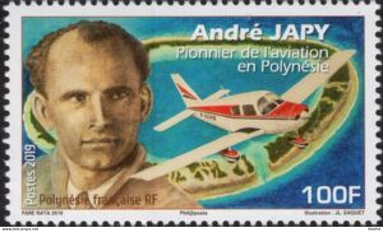 POLYNESIE - André Japy, Pionnier De L'aviation En Polynésie - Unused Stamps