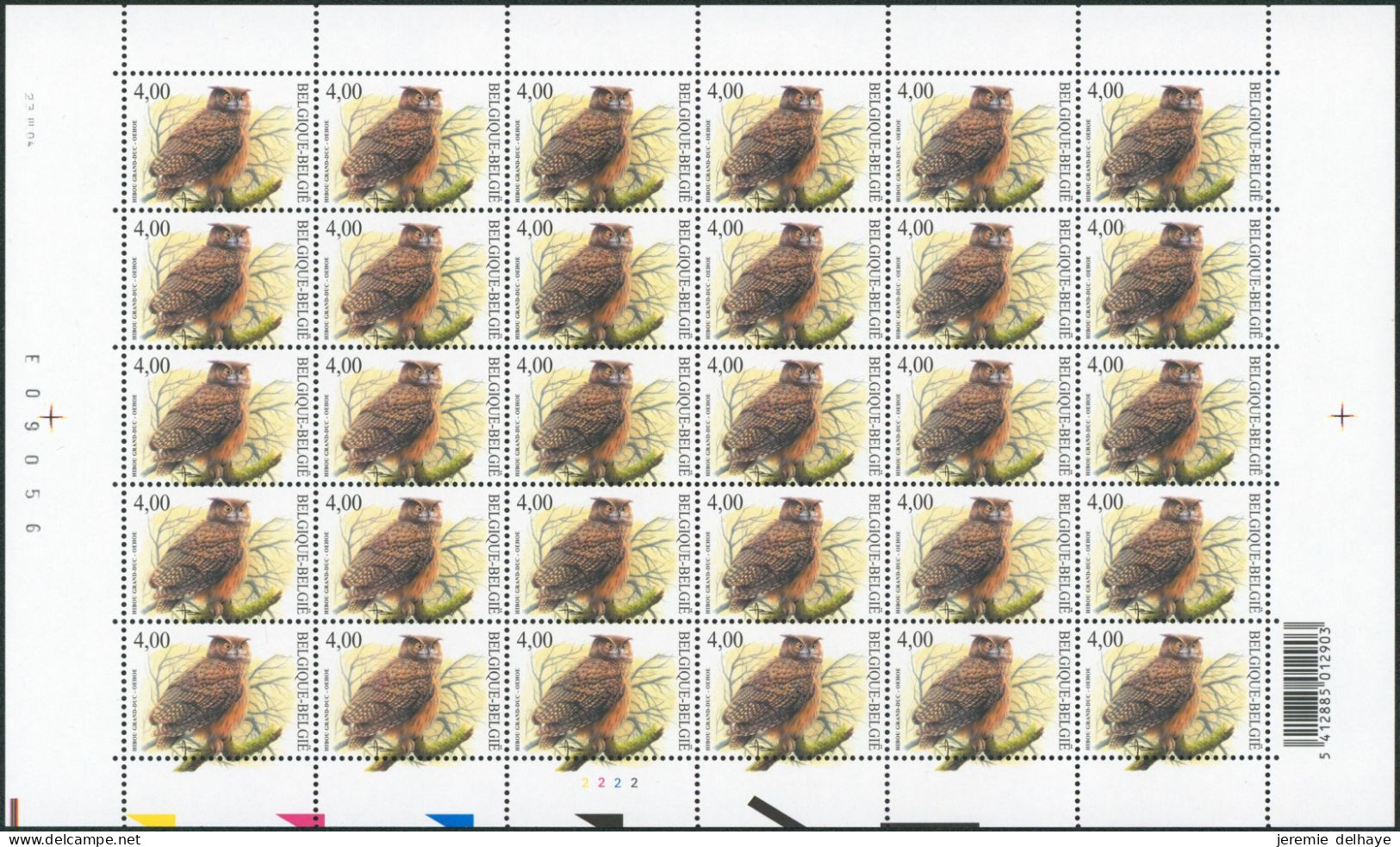 Collection / Collectie BUZIN (Oiseaux / Vogels) - Feuille F3270** (MNH) X30 Planche, Plaatnummer 2 Date 2004. Rare / Hib - 2001-2010