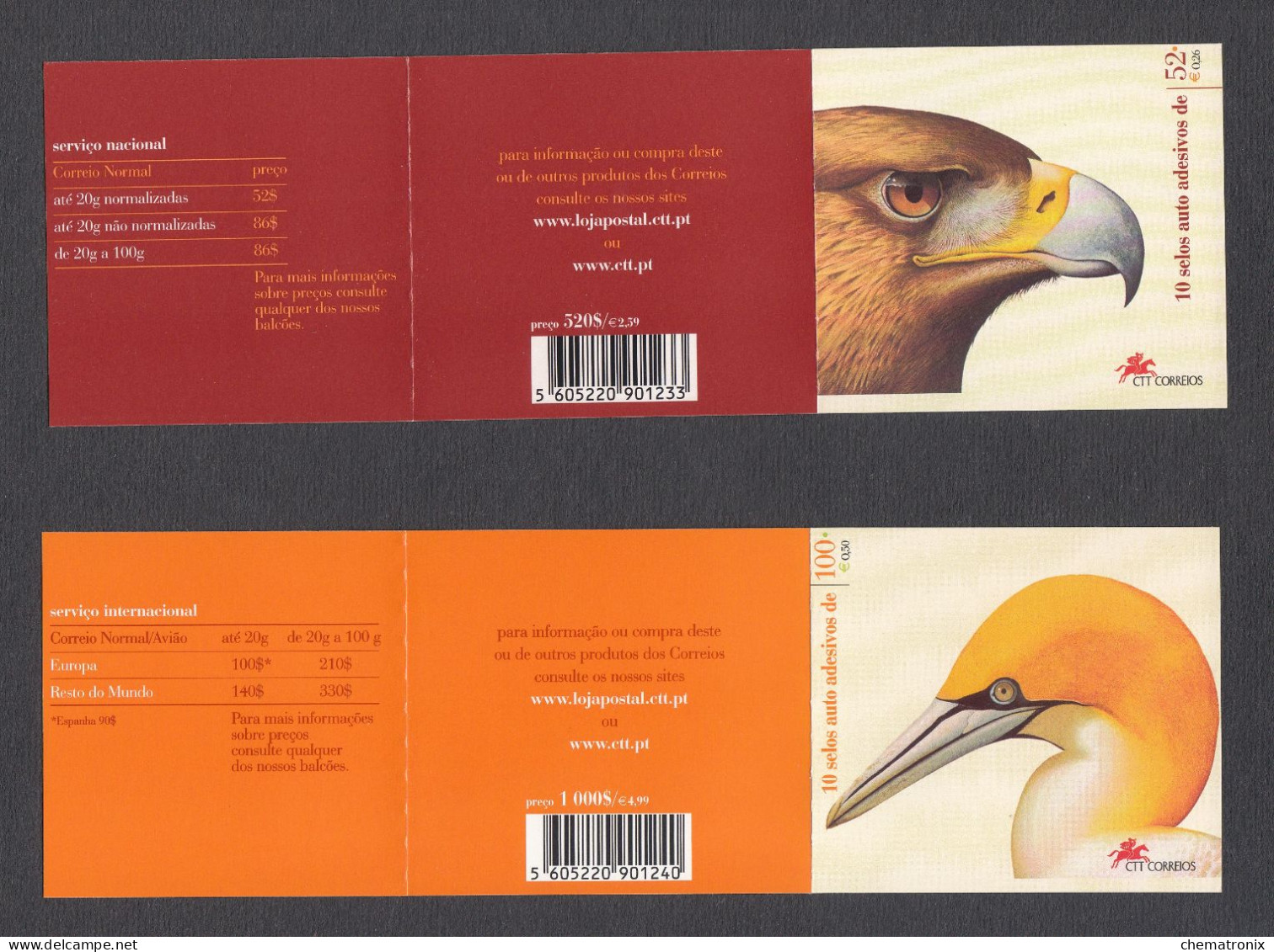 Portugal 2000 - Yvert: 2405-2406, Afinsa: 2677+2679 - Carnets Adhesivos - MNH ** - Booklets