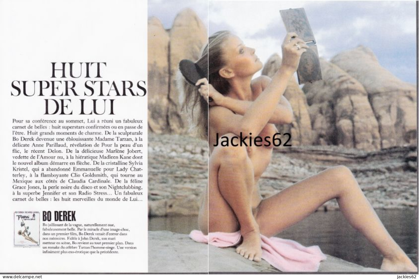 129183CL/ Huit Stars, Extraits Du Magazine *Lui*, Derek, Parillaud, Jobert, Kane, Kristel, Goldsmith, Jones, Jennifer - Non Classés