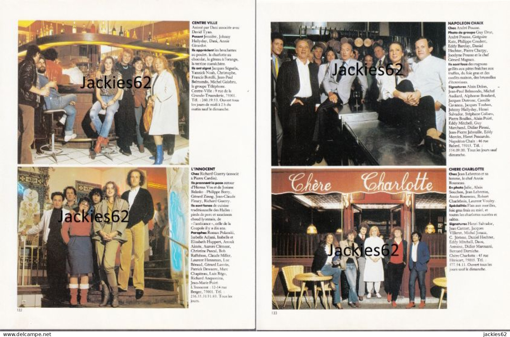 129166CL/ *Restaus Pour Têtes D'affiches*, Article Extrait Du Magazine *Lui*, 9 Restaurants Parisiens Et Leur Clientèle - Unclassified