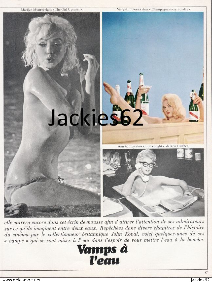 129164CL/ *Vamps à L'eau*, Article Extrait Du Magazine *Lui*, 21 Photos, Monroe, Bardot, Hepburn, Darc,… - Non Classés
