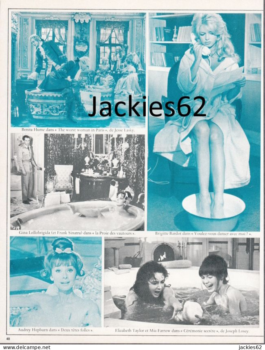 129164CL/ *Vamps à L'eau*, Article Extrait Du Magazine *Lui*, 21 Photos, Monroe, Bardot, Hepburn, Darc,… - Non Classés