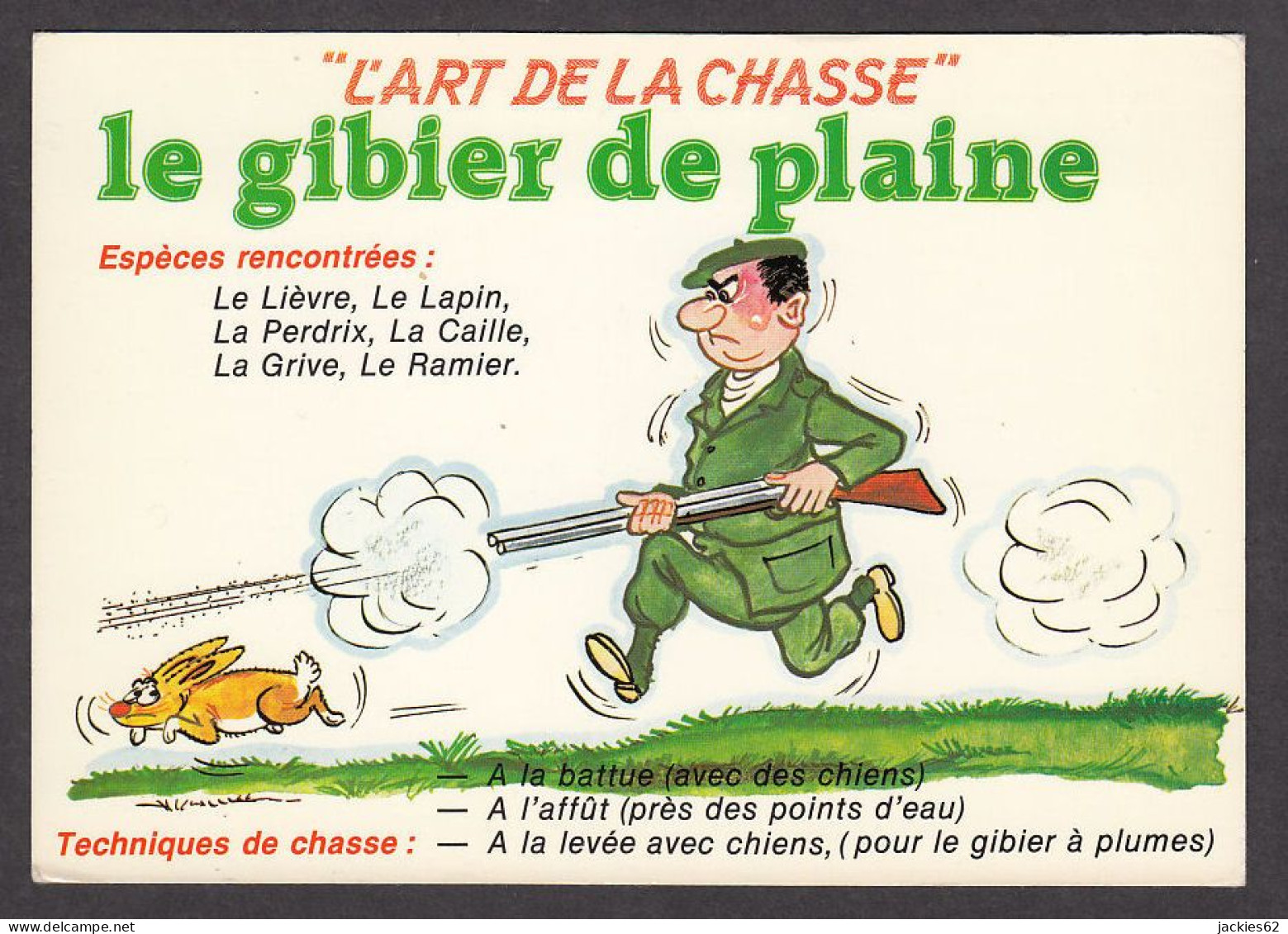 094804/ *Le Gibier De Plaine*, Ed Lyna, Série *L'art De La Chasse* N° 868/2 - Humour