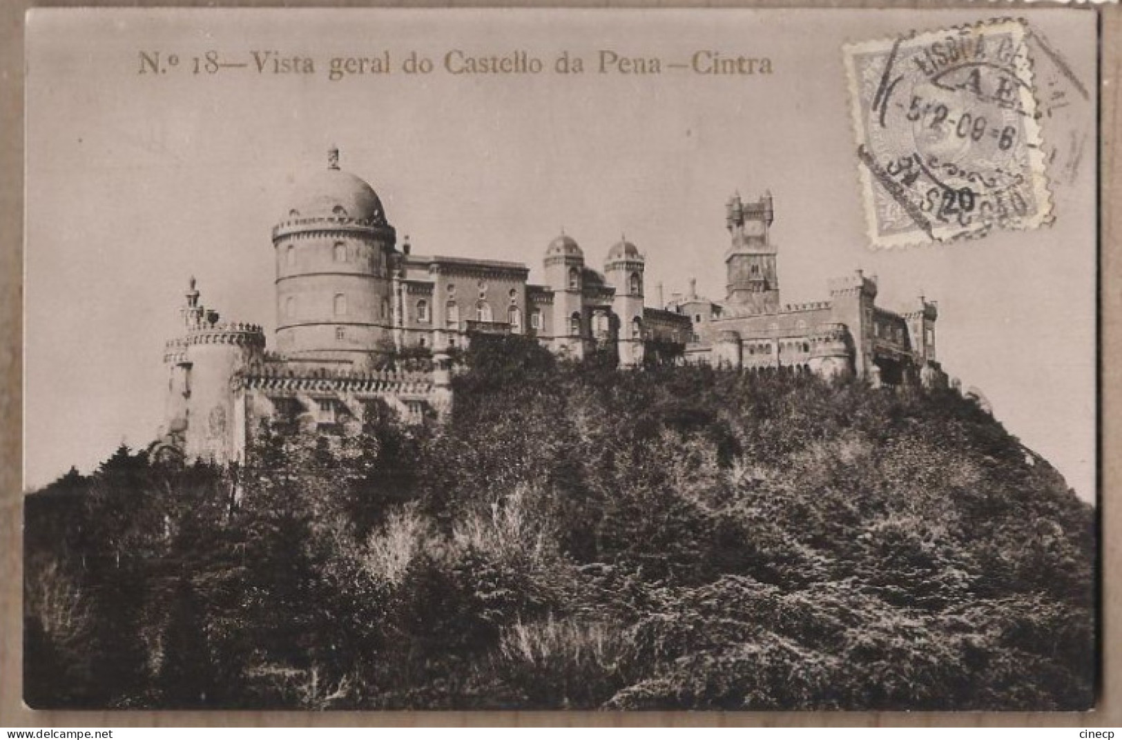 CPA PORTUGAL - CINTRA - Vista Geral Do Castello Da Pena - TB PLAN Chateau + Jolie Oblitération TIMBRE - Lisboa