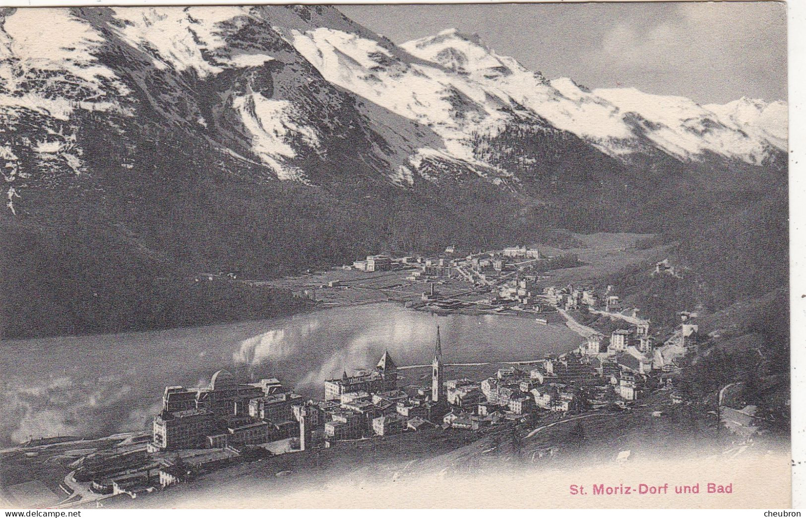 SUISSE . SAINT MORITZ.. CPA. ST. MORIZ. DORF UND BAD - St. Moritz