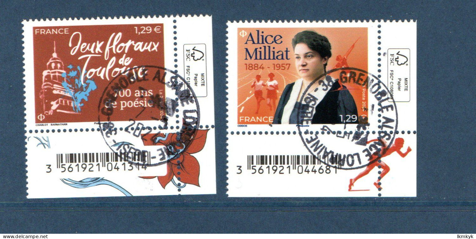 France 2024.    Jeux Floraux De Toulouse & Alice Milliat. . Cachet. Rond Gomme D'origine - Used Stamps