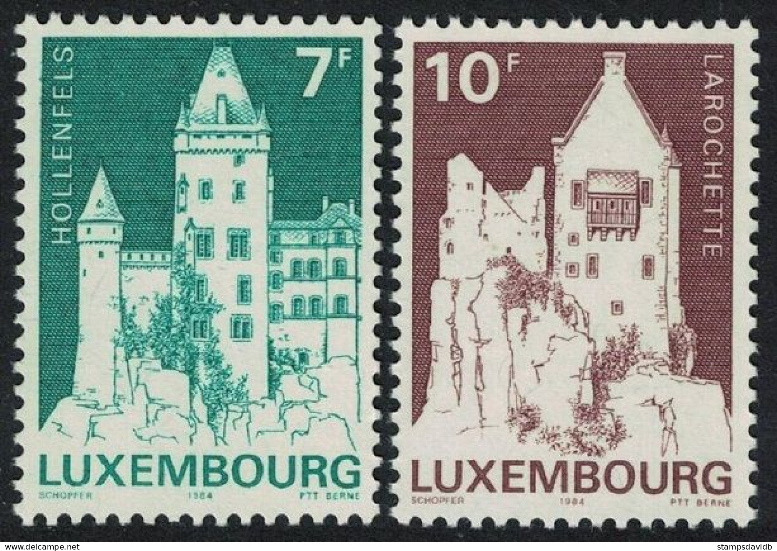 1984 Luxembourg 1105-1106 Architecture - Classified Monuments - Monumenten